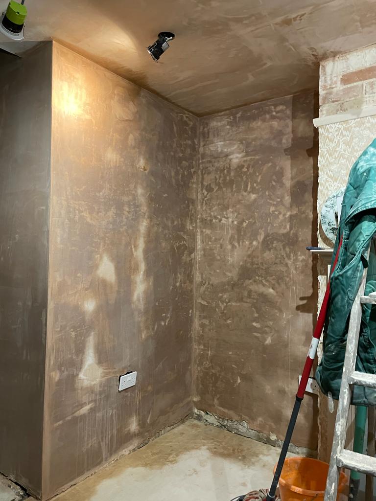 plastering